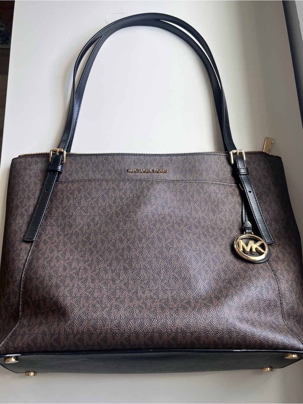 Michael Kors Tote with Black Straps and Gold Hardware